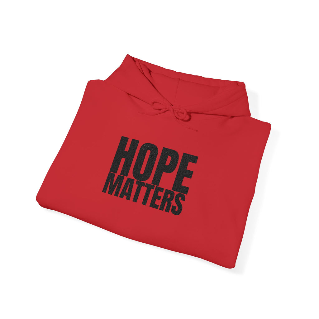 Multi Color - Hope Matters - Hoodie — Minimal Black Square Anchor Logo Pullover