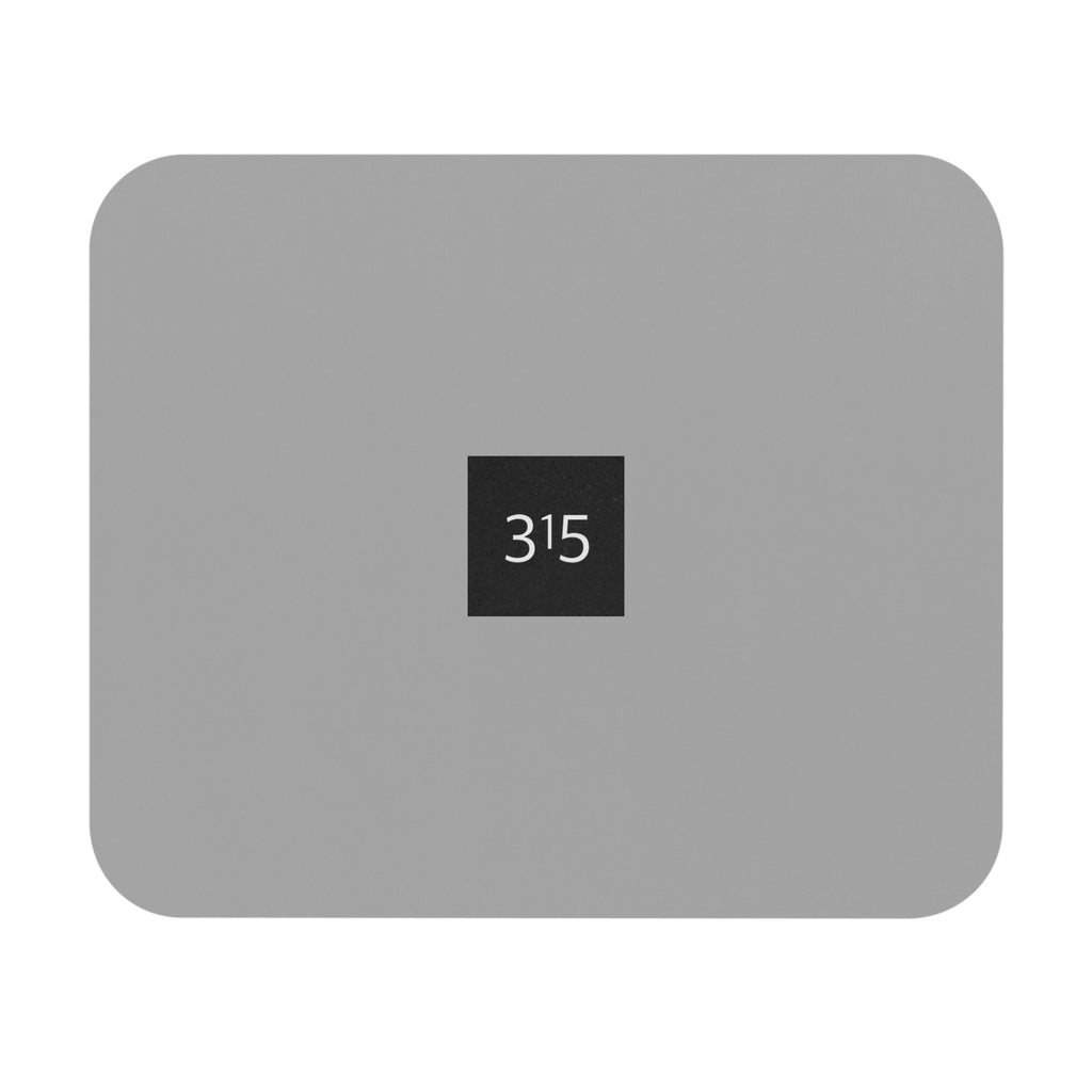 315 - Gray Minimalist Mouse Pad with '315' Accent — Slim Rectangle Desk Mat