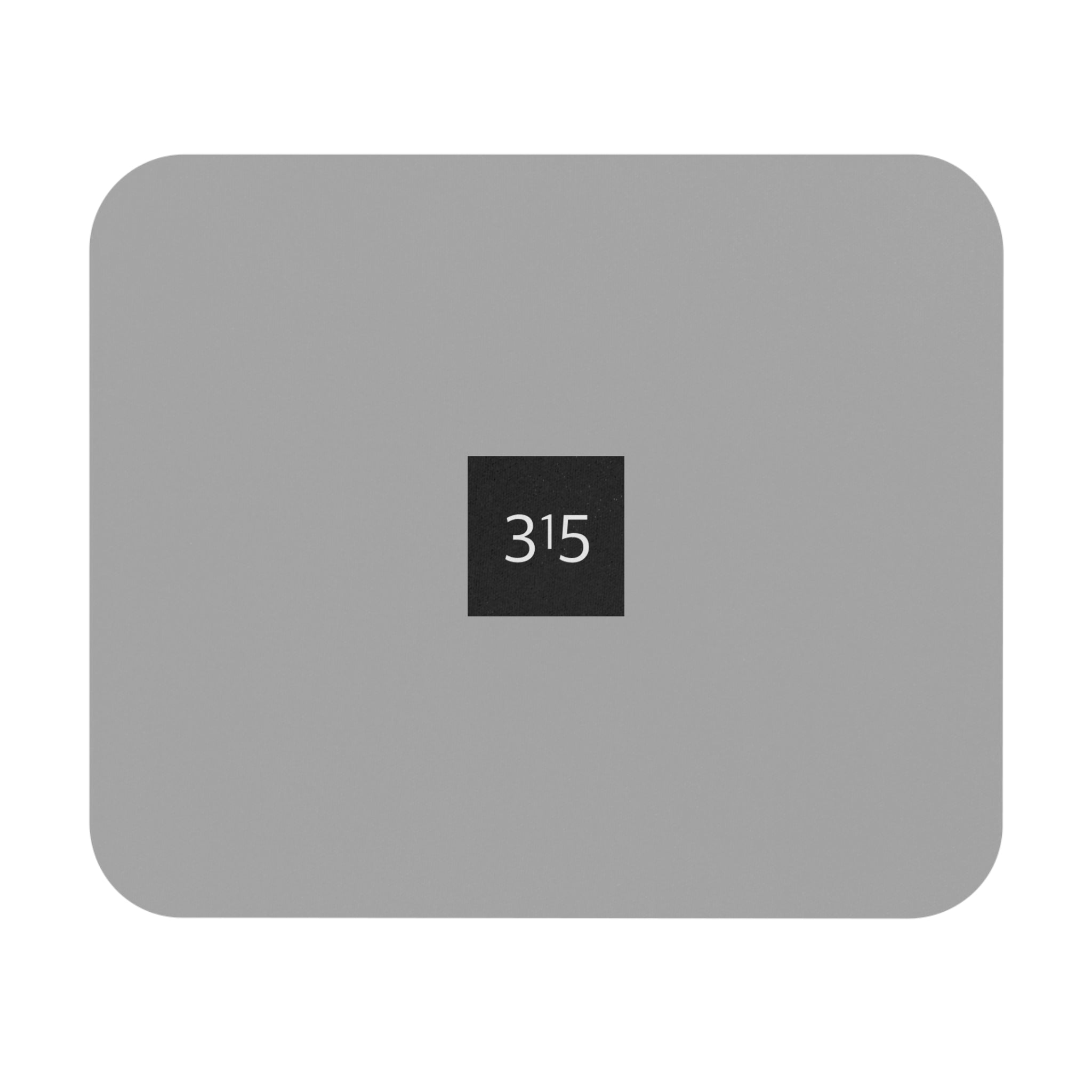 315 - Gray Minimalist Mouse Pad with '315' Accent — Slim Rectangle Desk Mat
