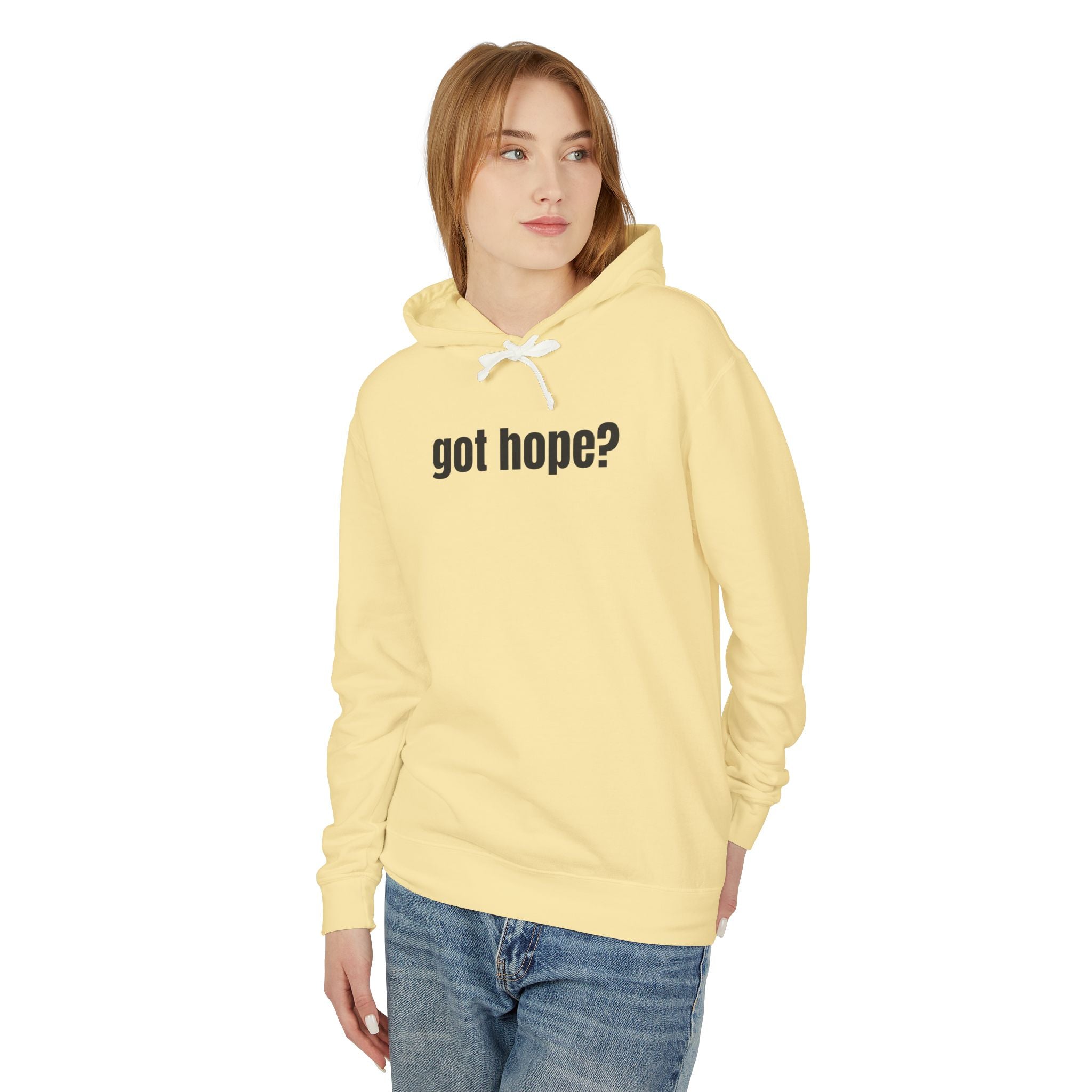 16 - Got Hope? Hoodie — Comfort Colors Minimalist Inspirational Pullover