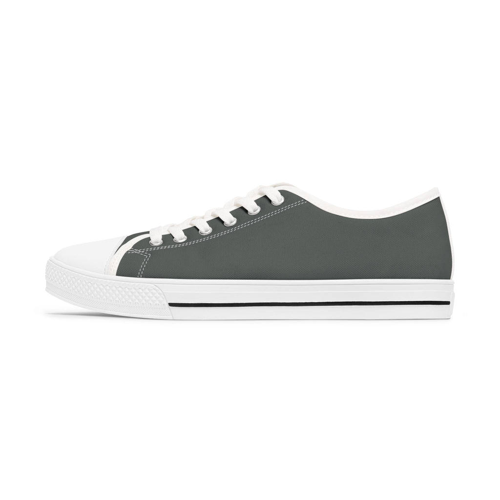 31 - Women’s Dark Grey Low-Top Sneakers for Women - Minimal Casual Canvas Shoes