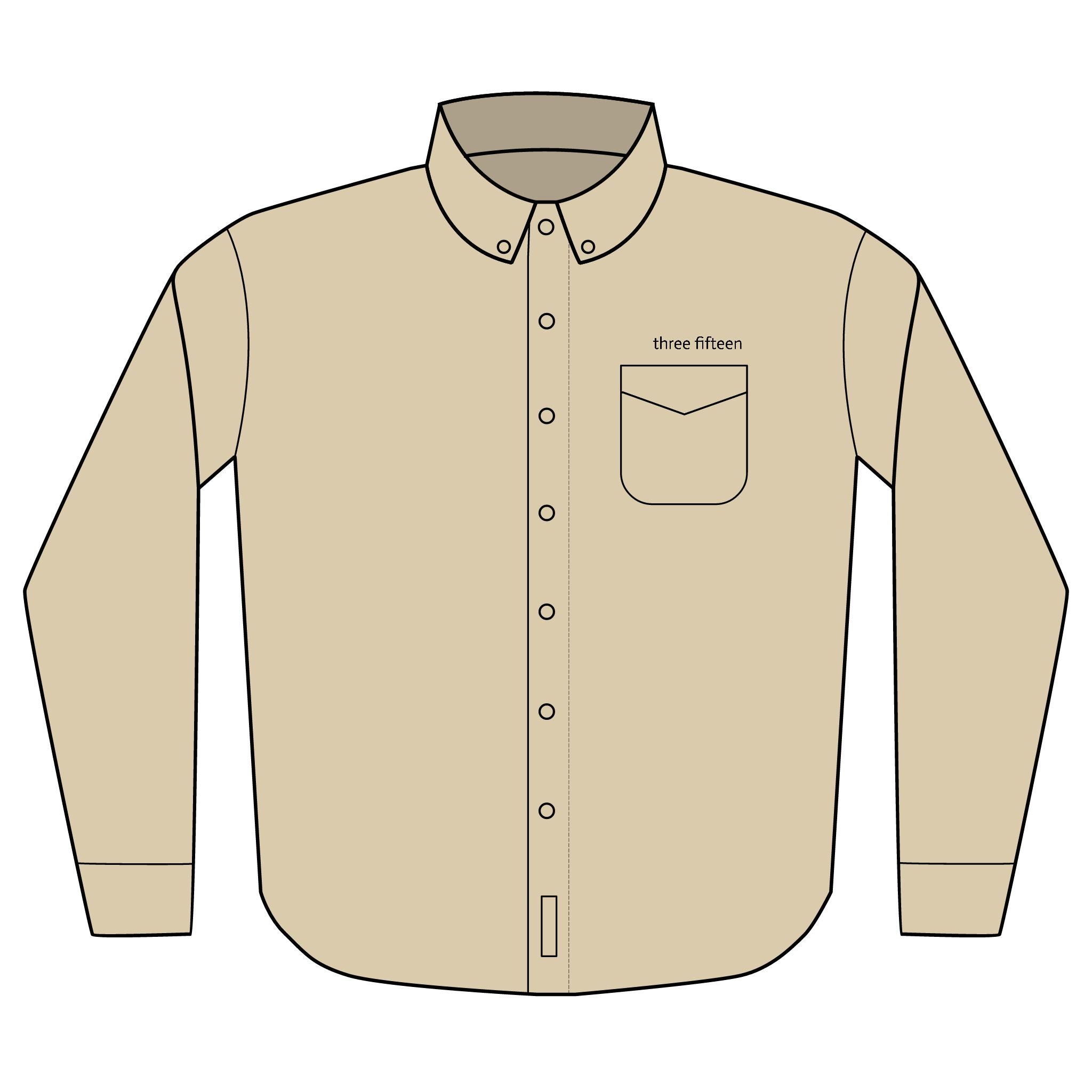 14 - Dress Shirt - Multi Color Embroidered Long Sleeve Shirt for Custom Style