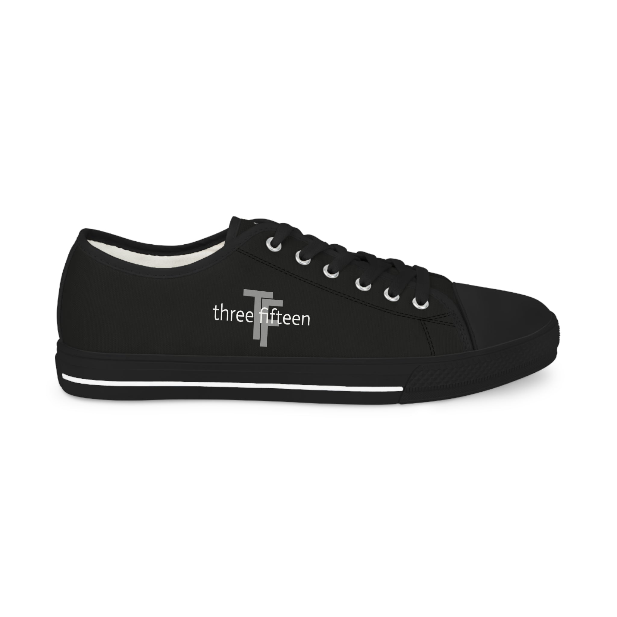 31 - Men's Low Top Sneakers TF — Minimal Grey Canvas Shoes with '315' Side Graphic