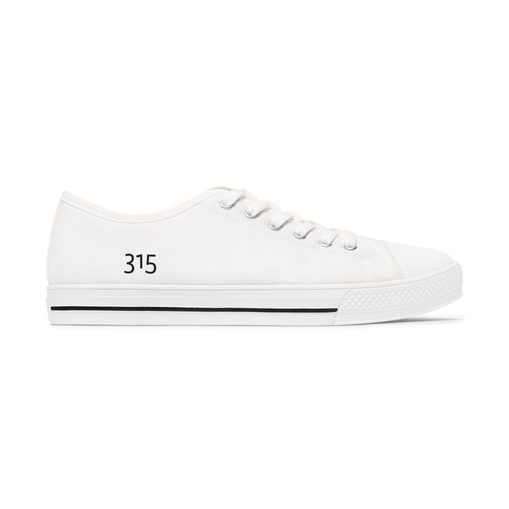 31 - Women's Low Top Sneakers TF — Minimal Grey Canvas Shoes with '315' Side Print