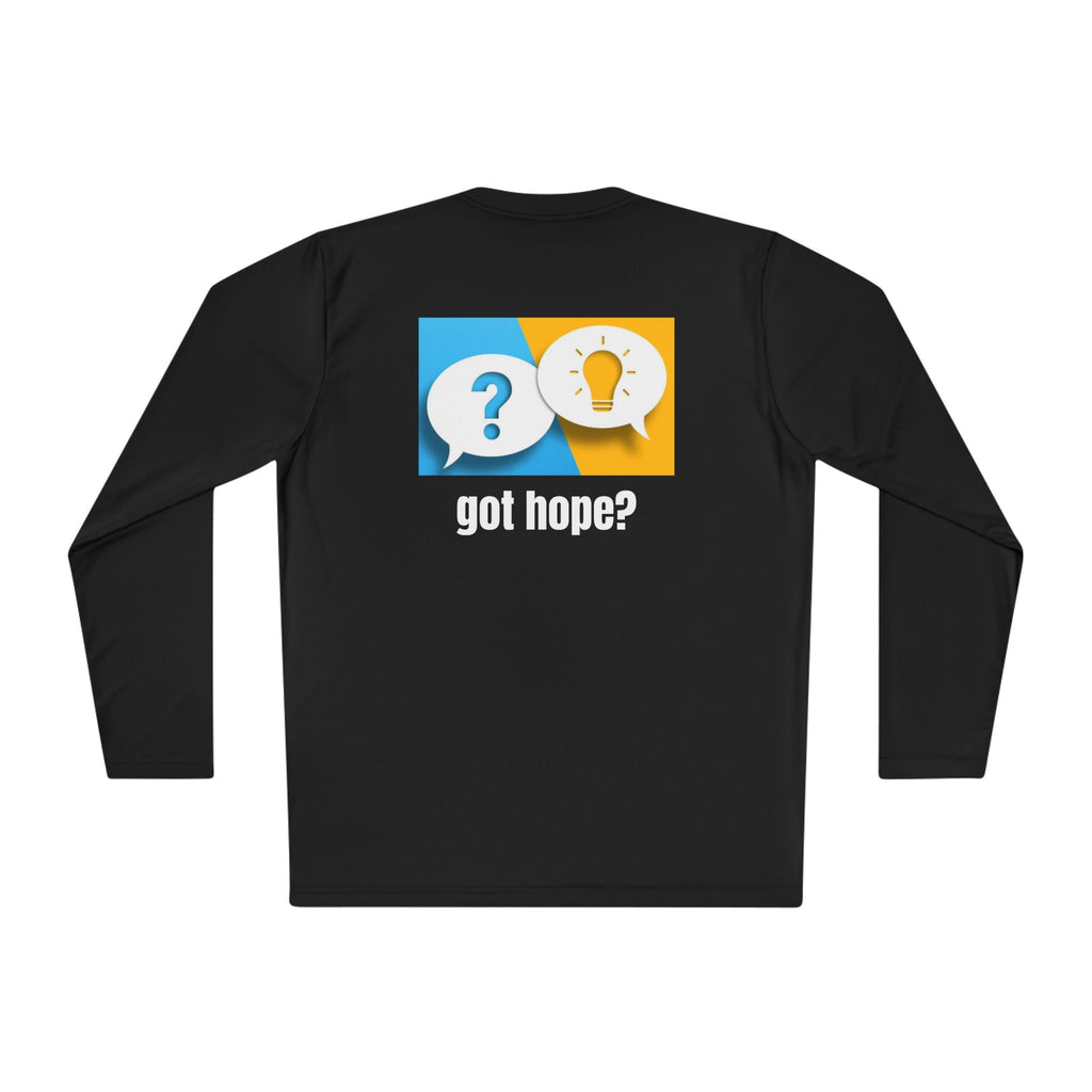 Large 315 - Multi Colors “Questions and Answers Color Graphic” Unisex Lightweight Long Sleeve Tee