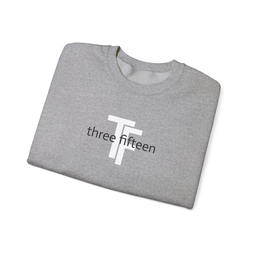 15 - Minimal TF three fifteen overlay Logo Sweatshirt — Casual Unisex Crewneck
