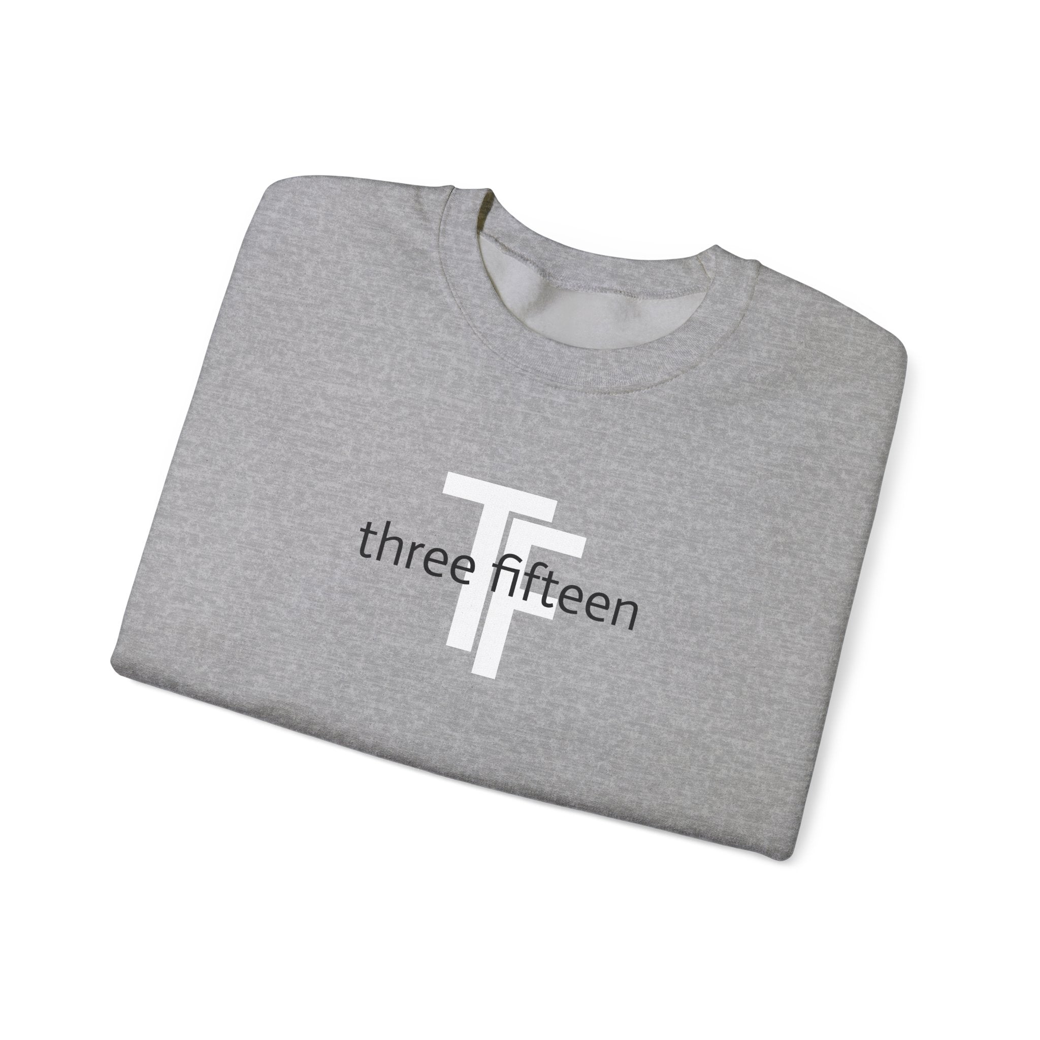 15 - Minimal TF three fifteen overlay Logo Sweatshirt — Casual Unisex Crewneck