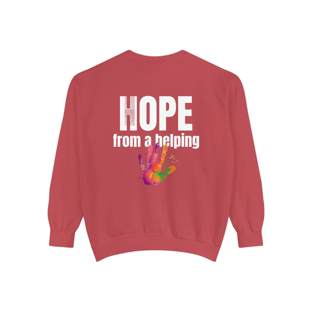 15 - Got Hope - Multi Color Cozy “A Helping Hand” Unisex Garment-Dyed Sweatshirt for Everyday Comfort