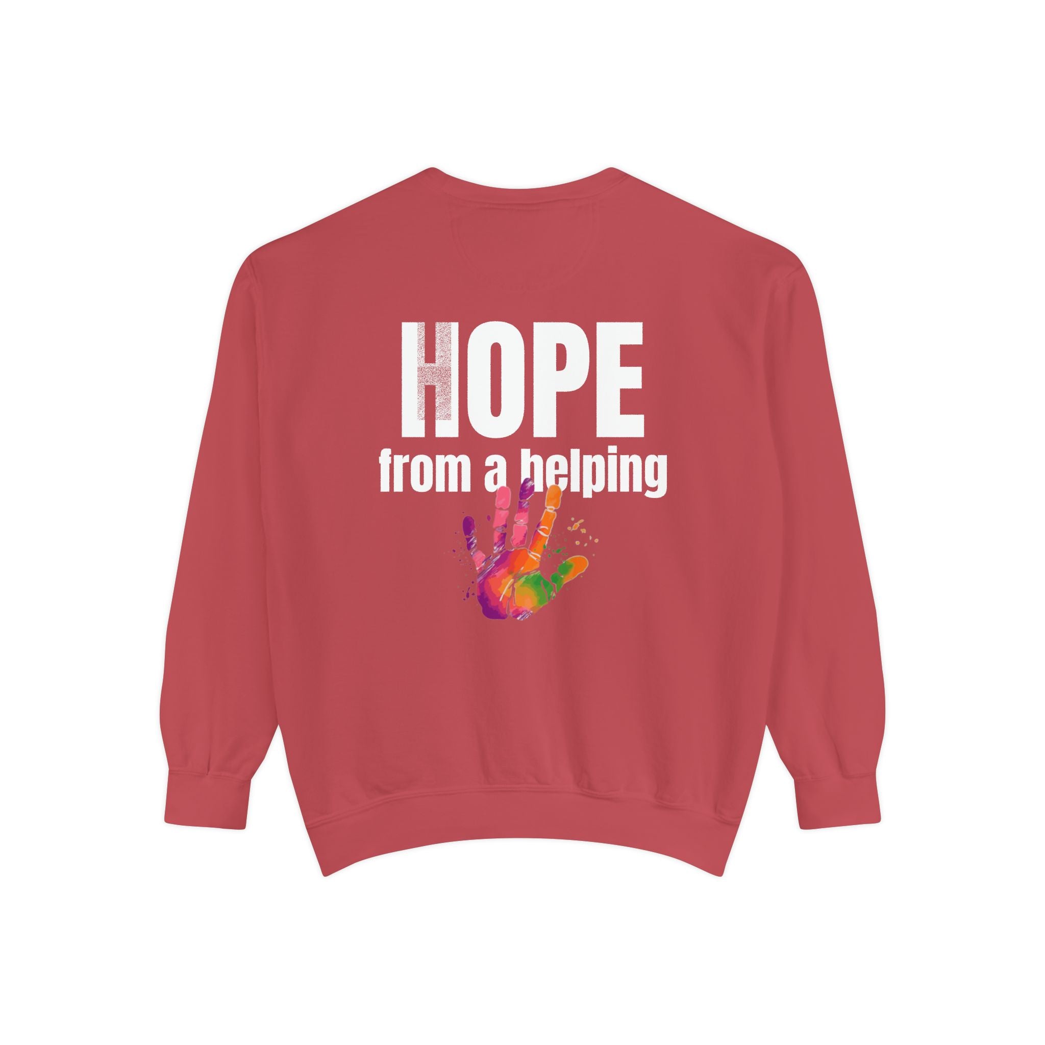 15 - Got Hope - Multi Color Cozy “A Helping Hand” Unisex Garment-Dyed Sweatshirt for Everyday Comfort