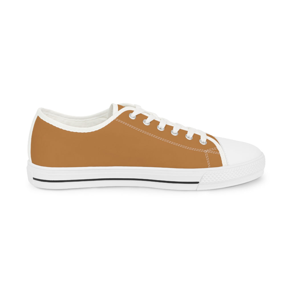 31 - Men's Low Top Sneakers — Minimal White Canvas Shoes with '315' Side Graphic