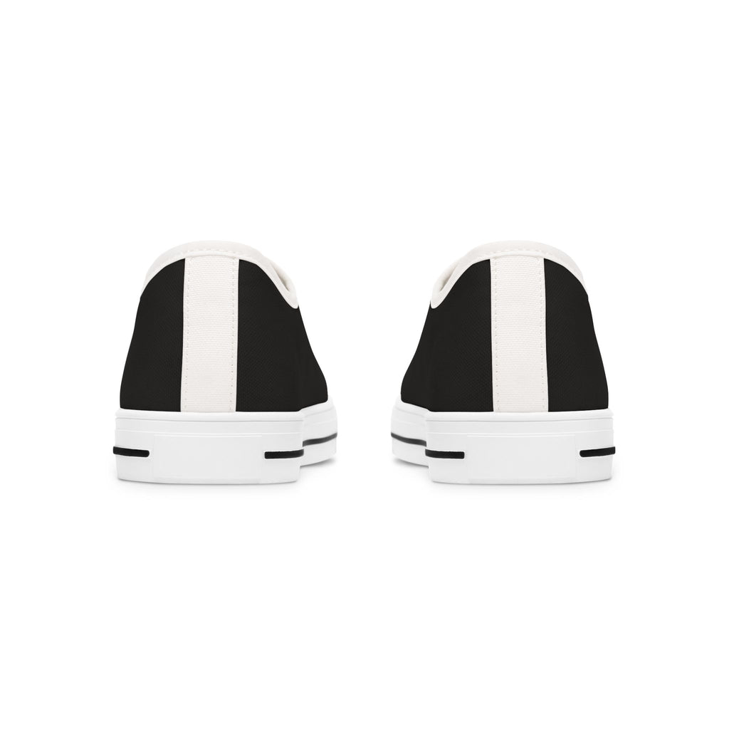 31 - Women's Low Top Sneakers — Minimal White Canvas Shoes with '315' Side Print