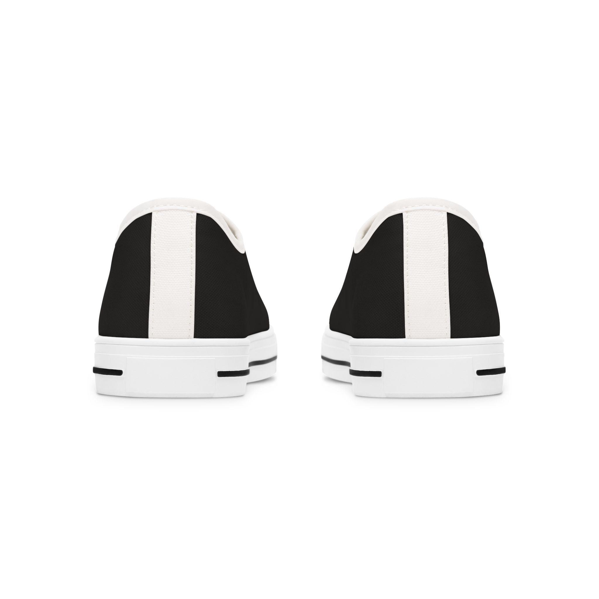31 - Women's Low Top Sneakers — Minimal White Canvas Shoes with '315' Side Print