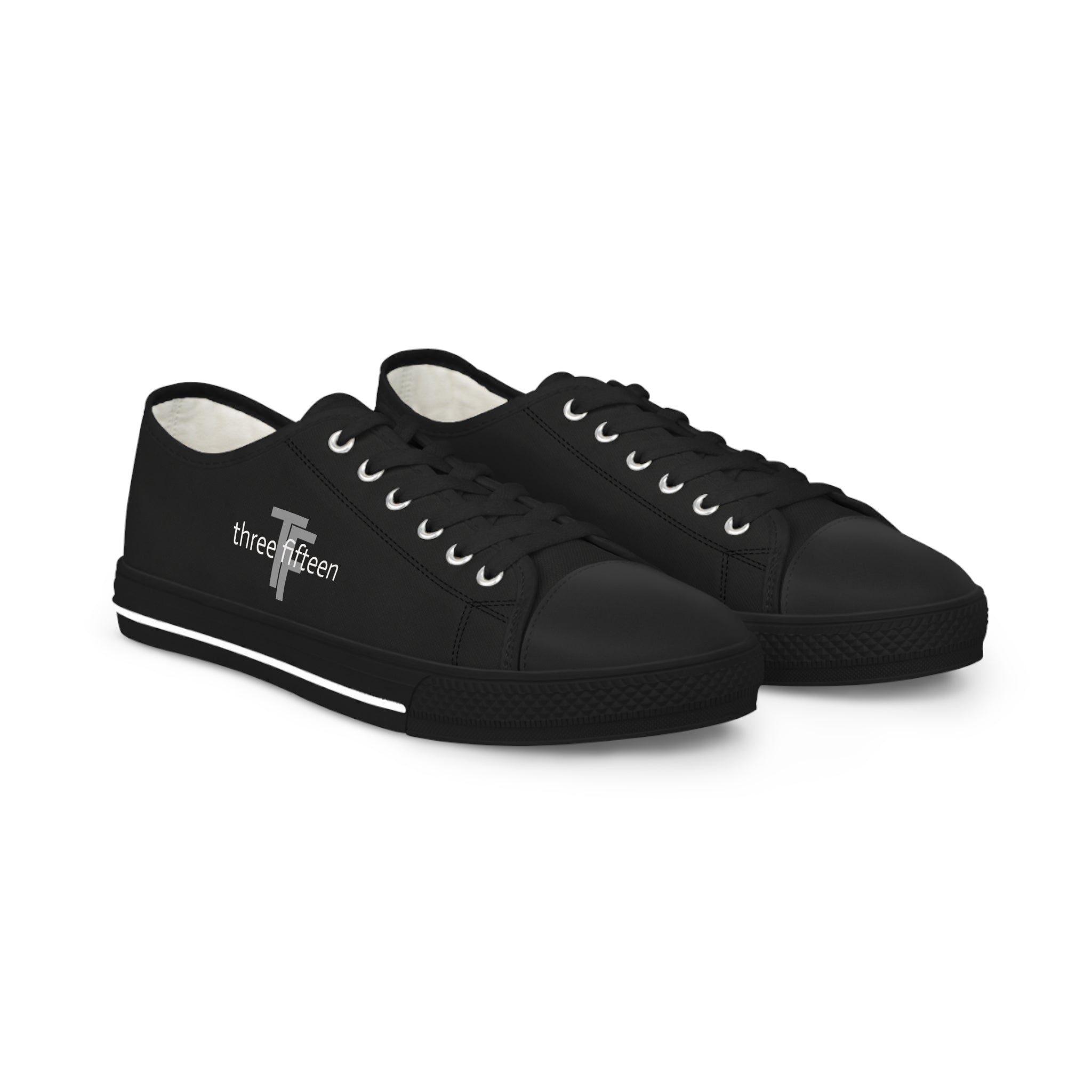 31 - Men's Low Top Sneakers TF — Minimal Grey Canvas Shoes with '315' Side Graphic