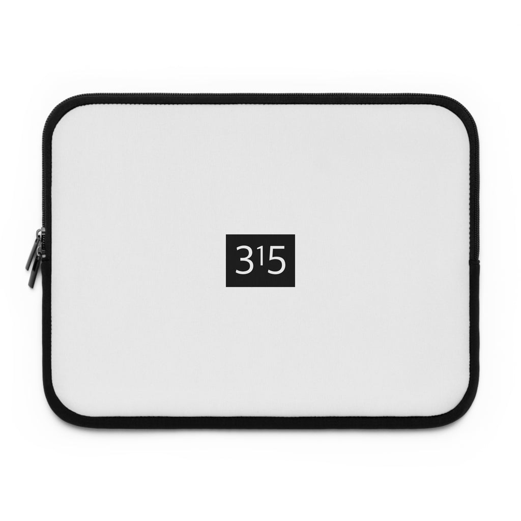 315 Minimalist Laptop Sleeve — Simple Black Numbered Tech Case