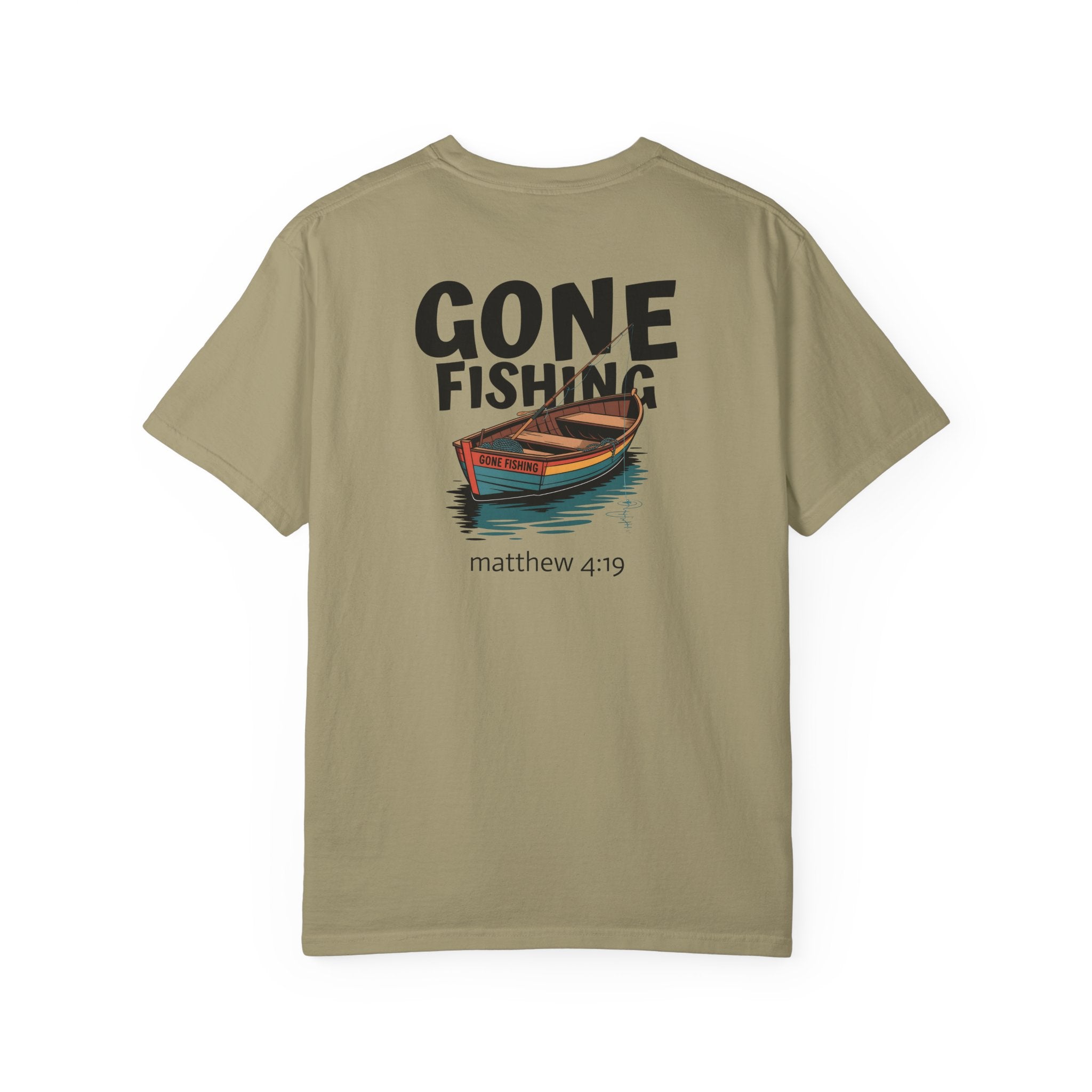 1 - Gone Fishing Multi Colors Graphic T-Shirt