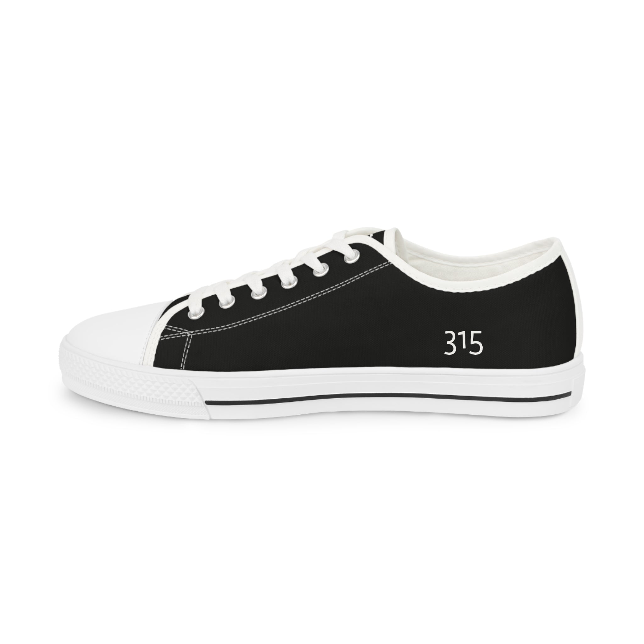 31 - Men's Low Top Sneakers TF — Minimal Grey Canvas Shoes with '315' Side Graphic