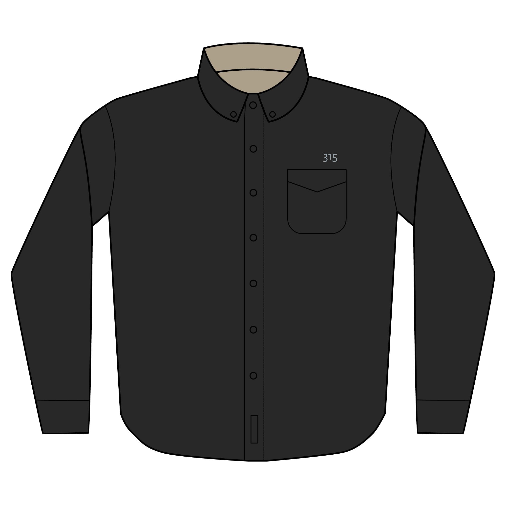 14 - Dress Shirt - Multi Color Embroidered Unisex Long Sleeve Shirt