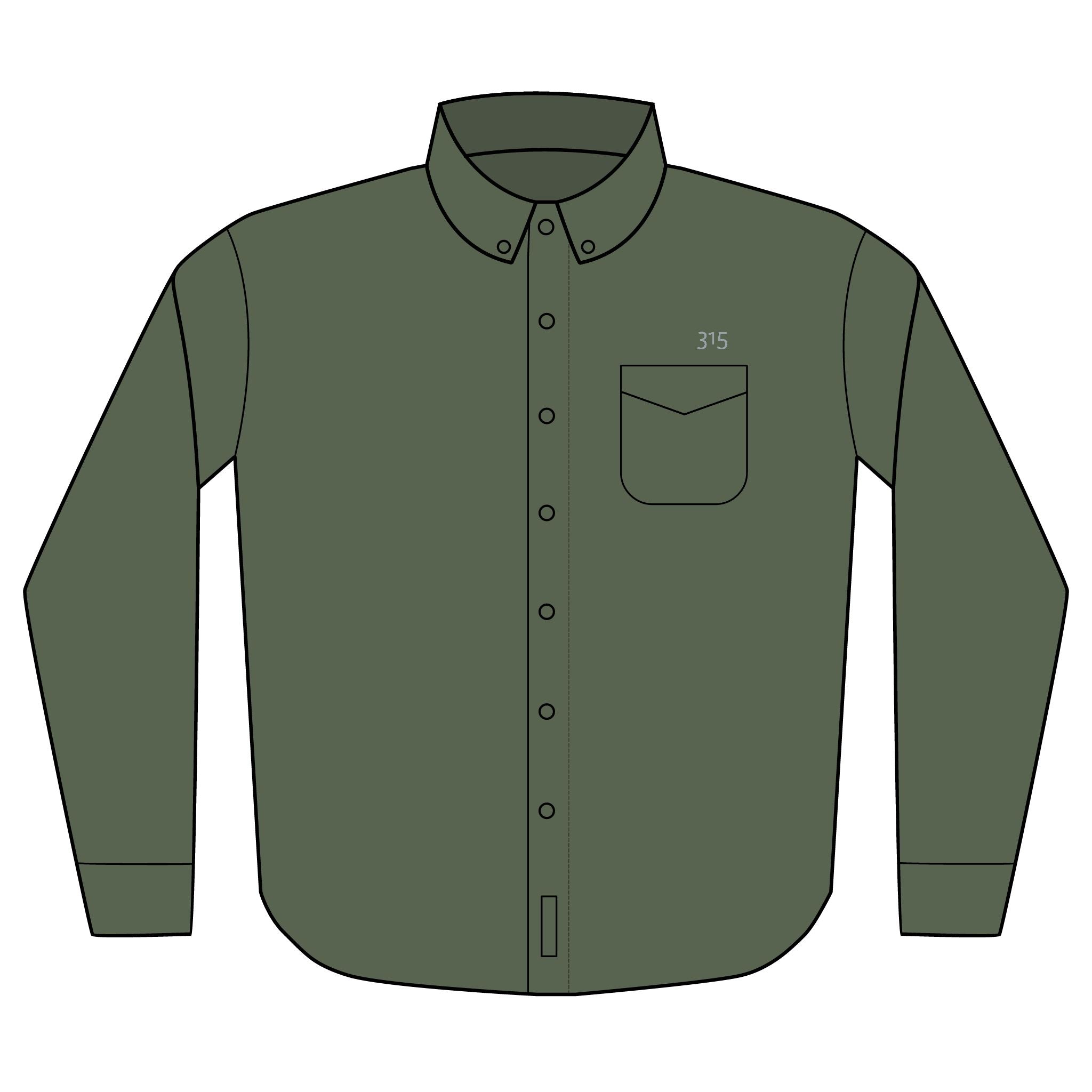 14 - Dress Shirt - Multi Color Embroidered Unisex Long Sleeve Shirt