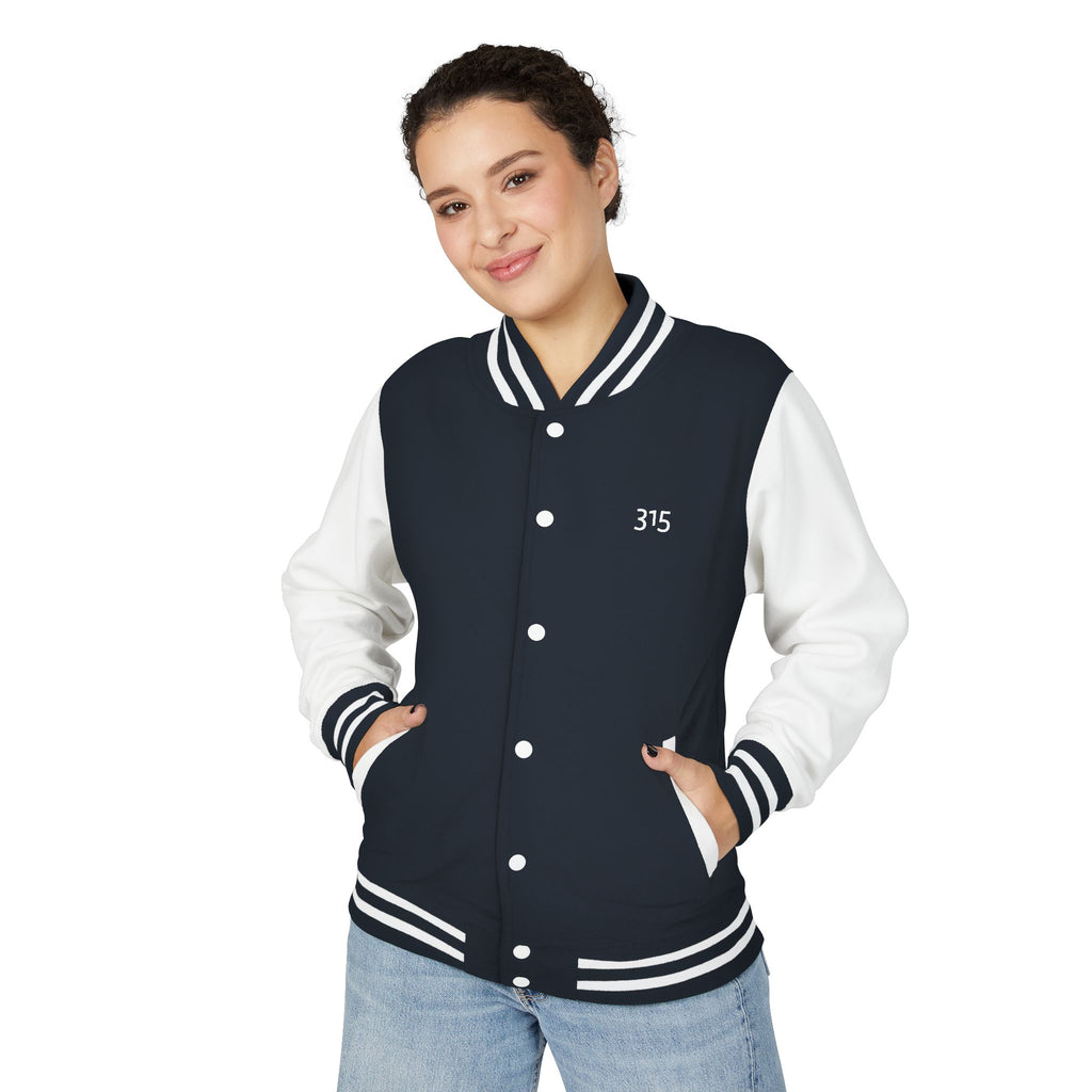 Multi Color Unisex Heavyweight Letterman Jacket - Classic Athletic Style with 315 Detail