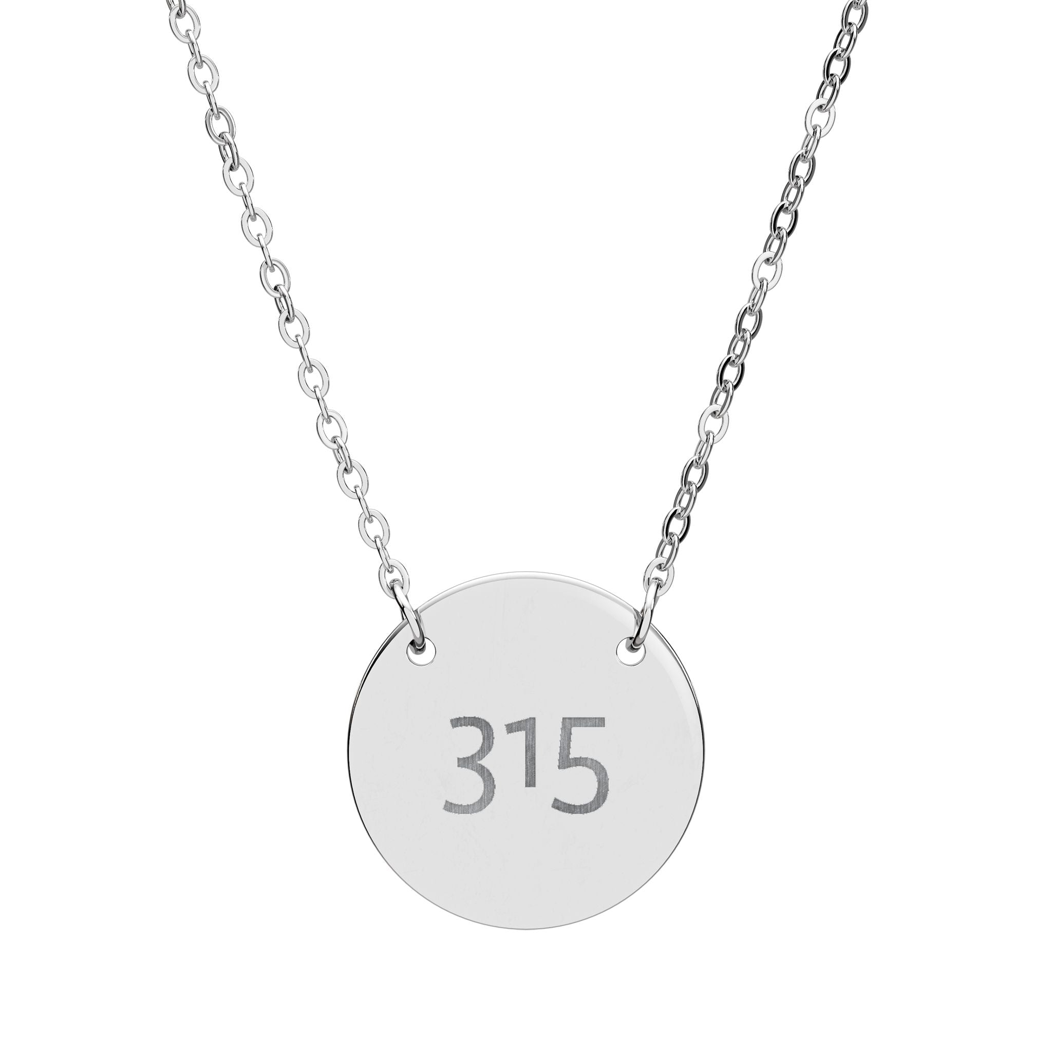Personalized Circle Necklace - Engraved Custom Number Jewelry