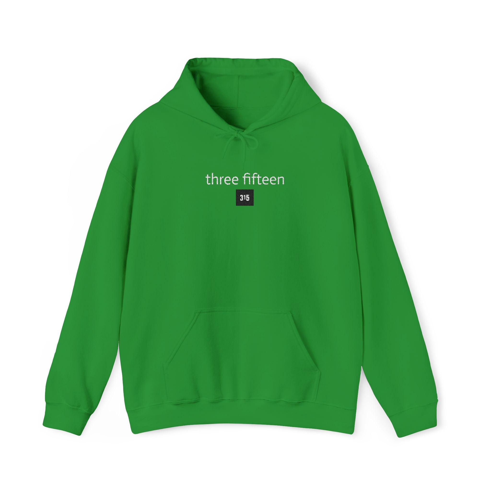 16 - 315 Square Embroidered Hoodie — Minimalist Distressed Graphic Sweatshirt