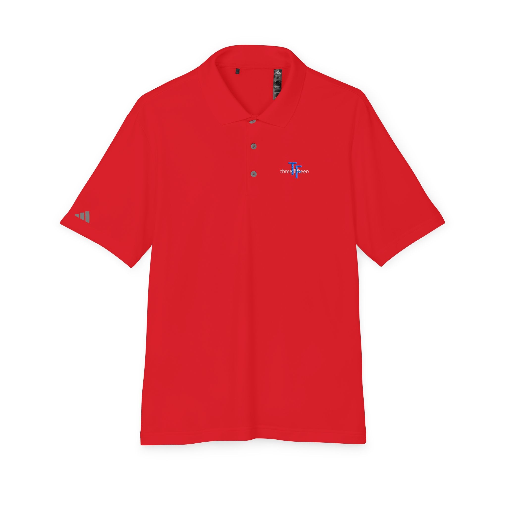 114 - Embroidered Multi Colors Adidas Performance Polo Shirt with Small Blue 'TF' Chest Logo – Golf & Corporate Teamwear