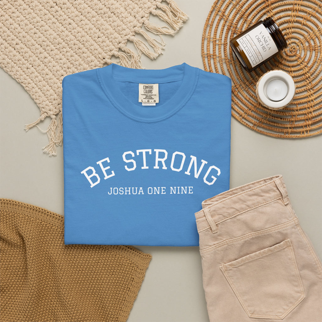01 - Multi Colors  “Be Strong Joshua One Nine” Plain Back Store Graphic T-Shirt