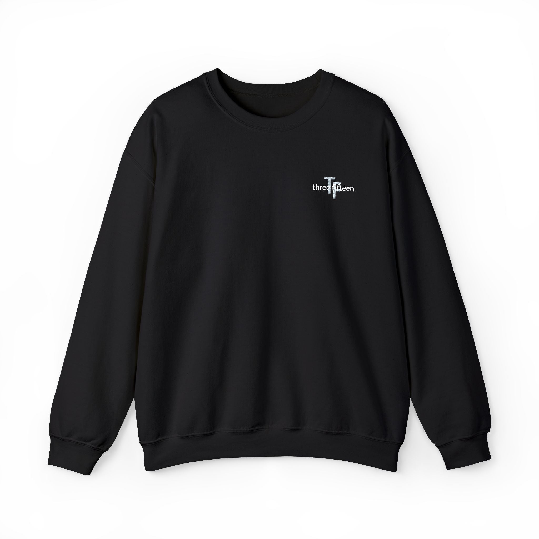 15 - TF Three Fifteen Embroidered Crewneck Sweatshirt — Minimal Graphic Pullover