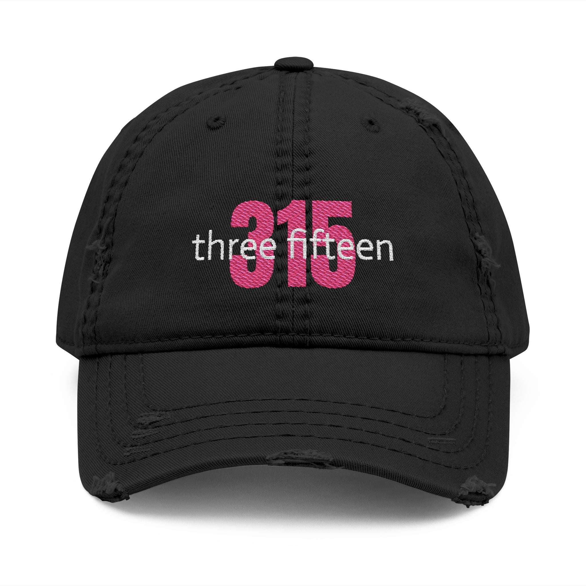 3 - Hat Distressed Embroidered Bold 315 Dad Hat - Casual Chic Accessory