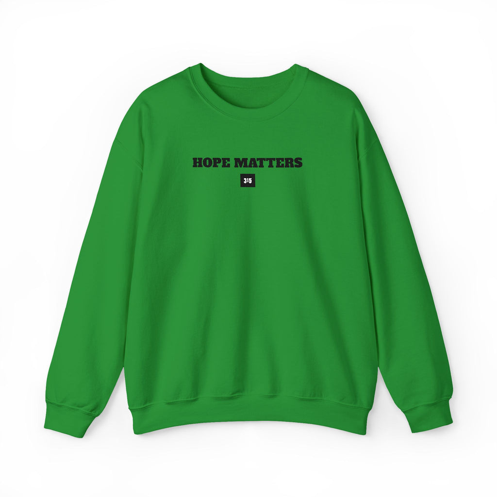 15 - Hope Matters 315 Multi Colors Embroidered - Unisex Heavy Blend™ Crewneck Sweatshirt
