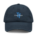 3 - Hat Distressed Embroidered TF Three Fifteen Dad Hat - Casual Chic Accessory