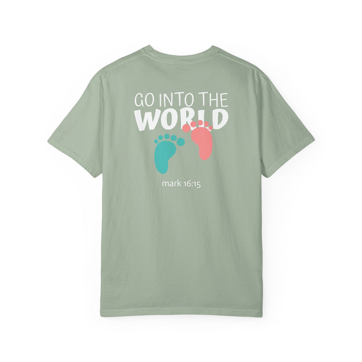 01 - Multi Colors “Go Into the World” Graphic T-Shirt