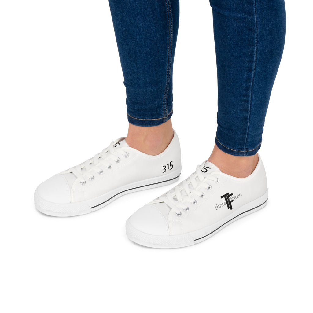 31 - Women's Low Top Sneakers TF — Minimal Grey Canvas Shoes with '315' Side Print