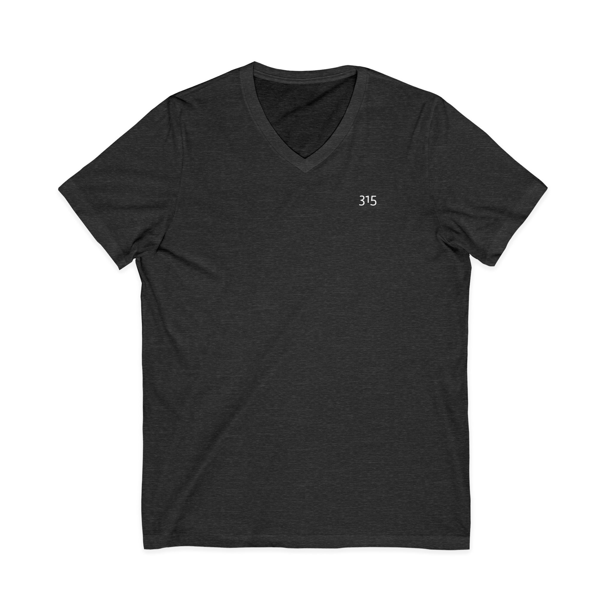 111 - Multi Color Stylish Unisex V-Neck Tee with '315' Design