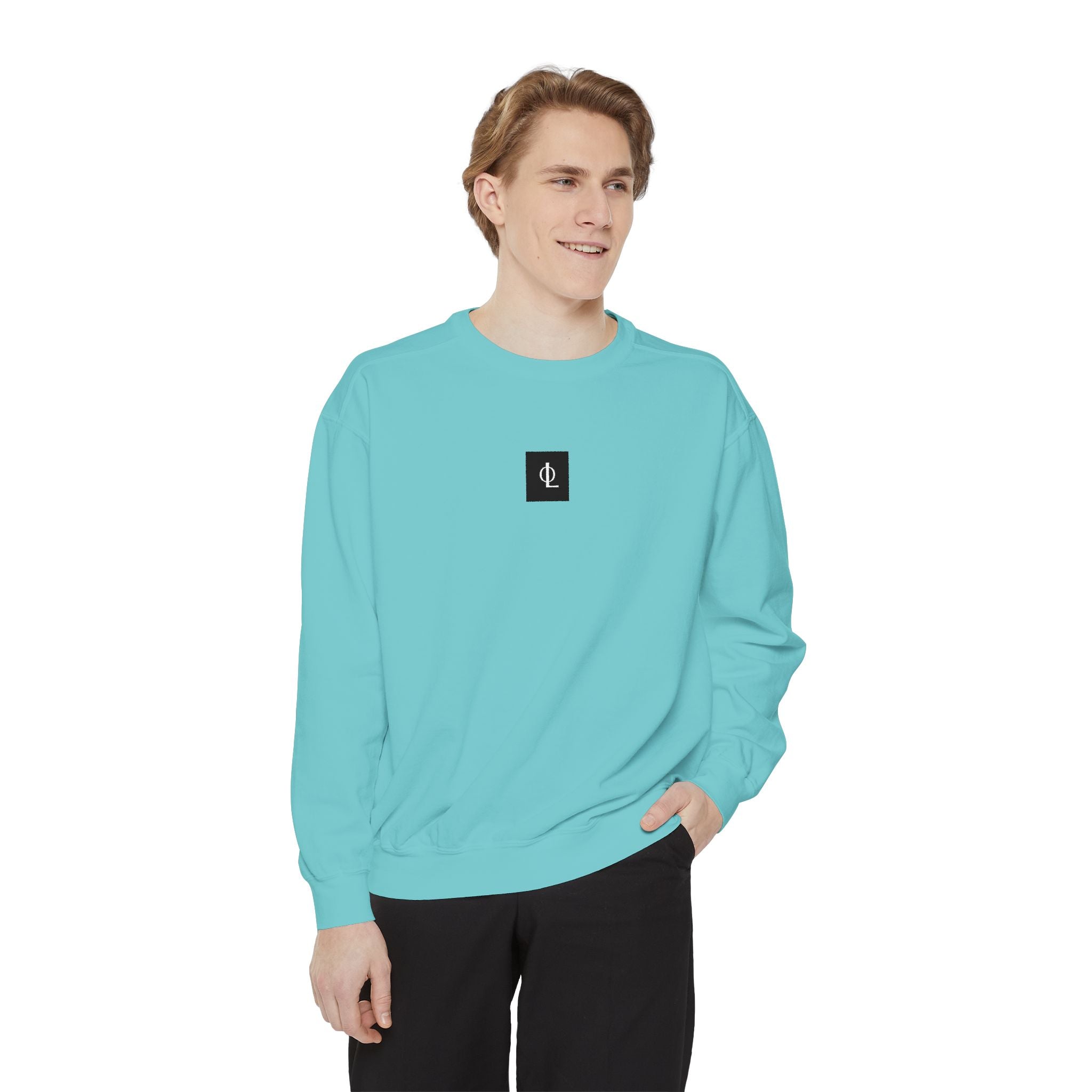 Multi Color - Outcome Leadership Embroidered 315 Minimalist Logo Sweatshirt — White Crewneck Casual Pullover