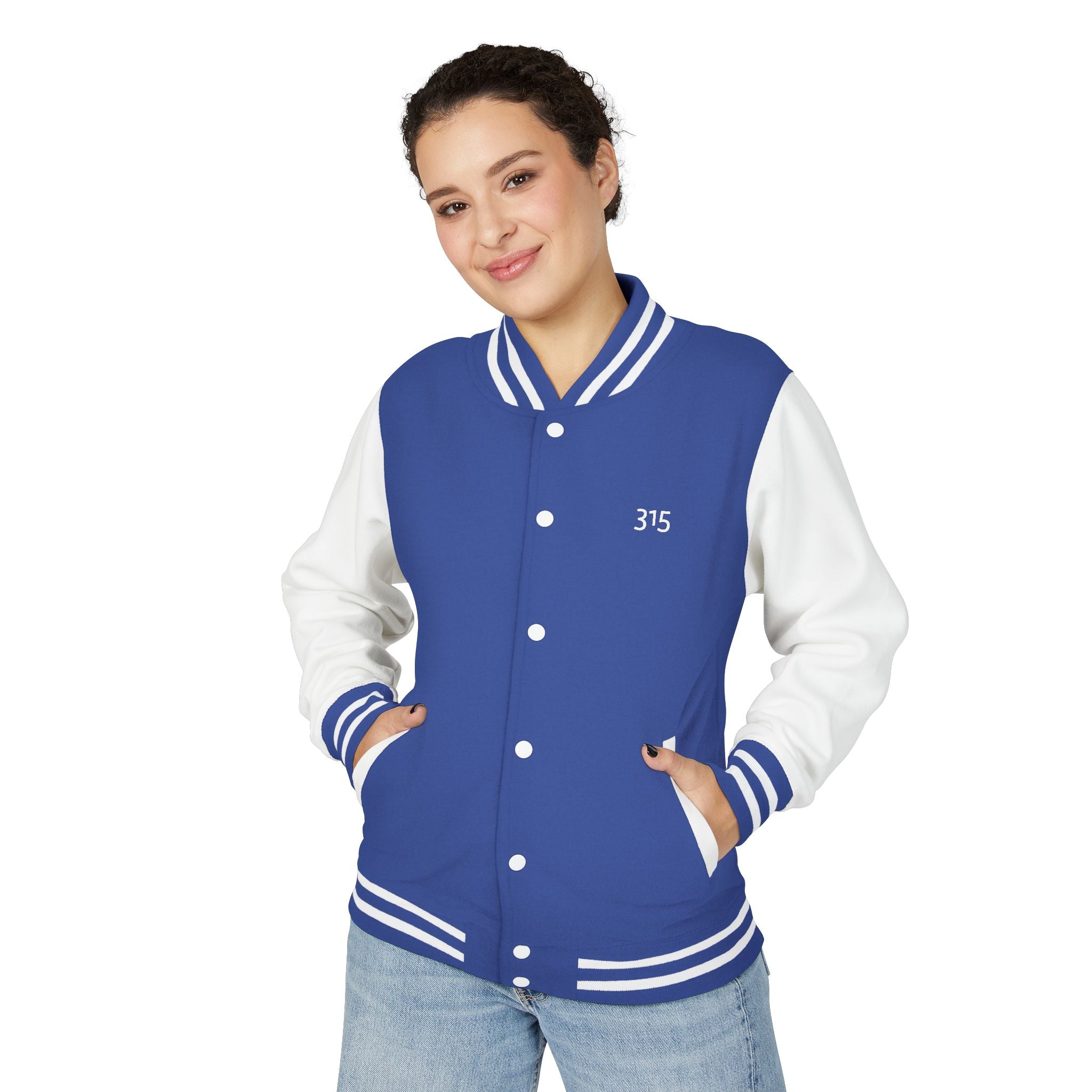 Multi Color Unisex Heavyweight Letterman Jacket - Classic Athletic Style with 315 Detail