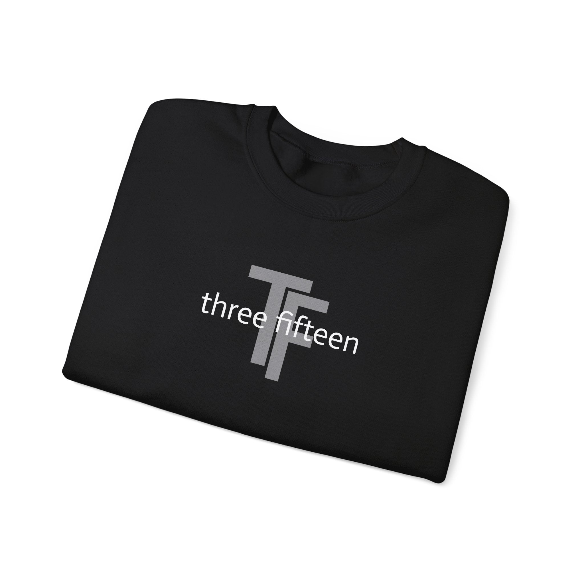 15 - Minimal TF three fifteen overlay Logo Sweatshirt — Casual Unisex Crewneck