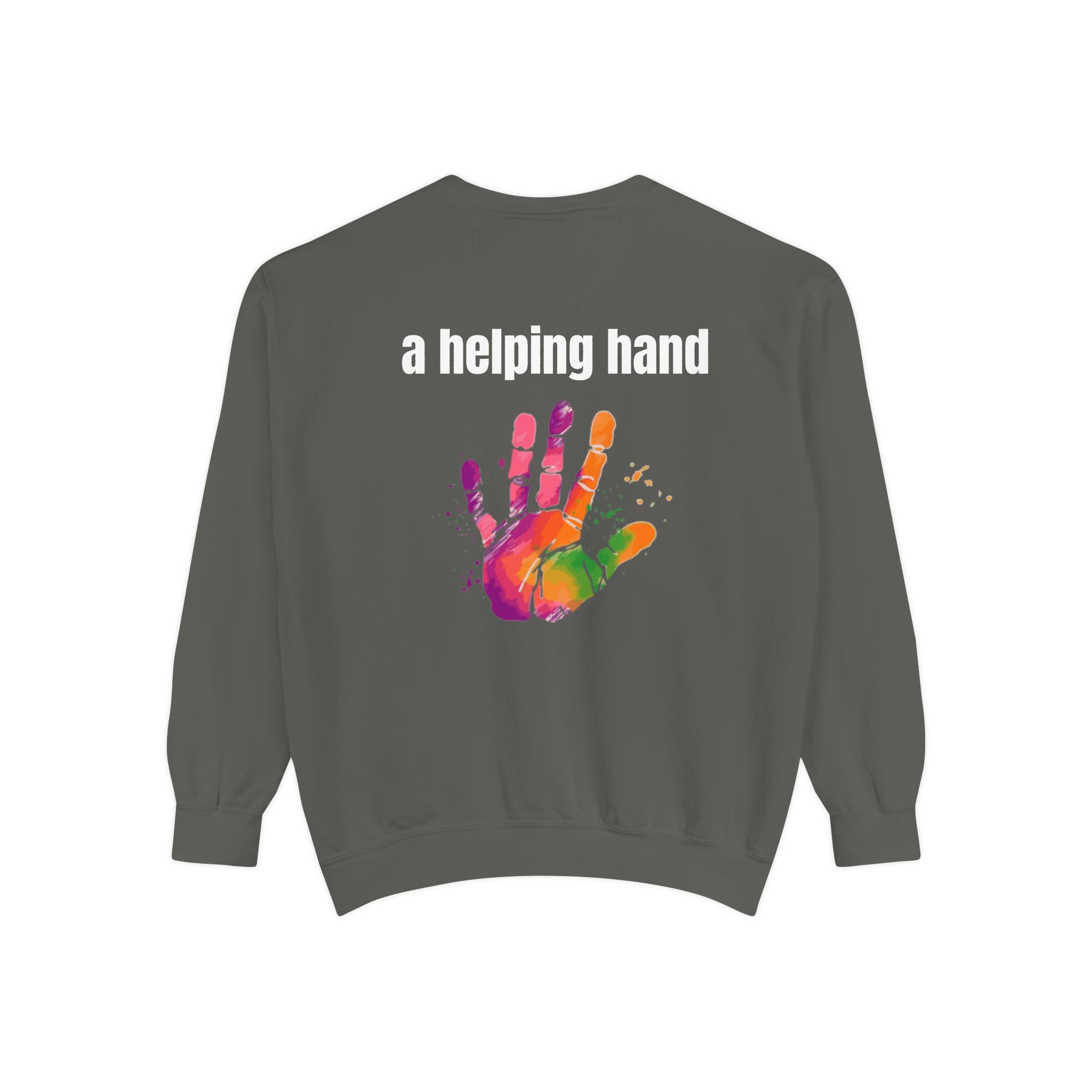 Got Hope - Multi Color Cozy “A Helping Hand” Unisex Garment-Dyed Sweatshirt for Everyday Comfort