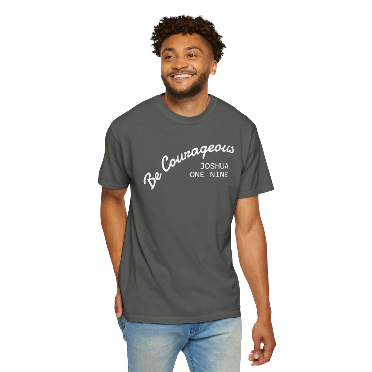 01 - Courageous Joshua One Nine Multi Colors Graphic T-Shirt