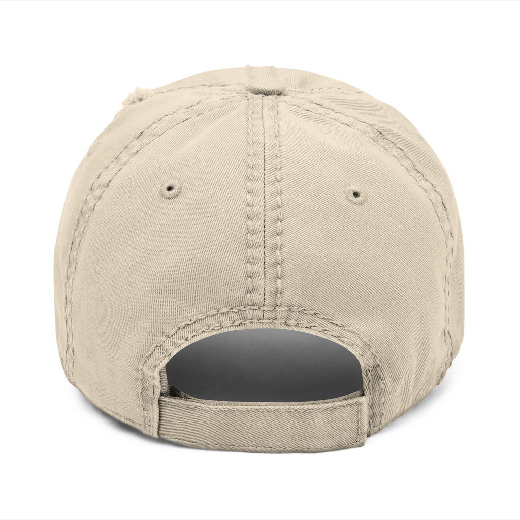 Distressed Embroidered Dad Hat - Casual Chic Accessory