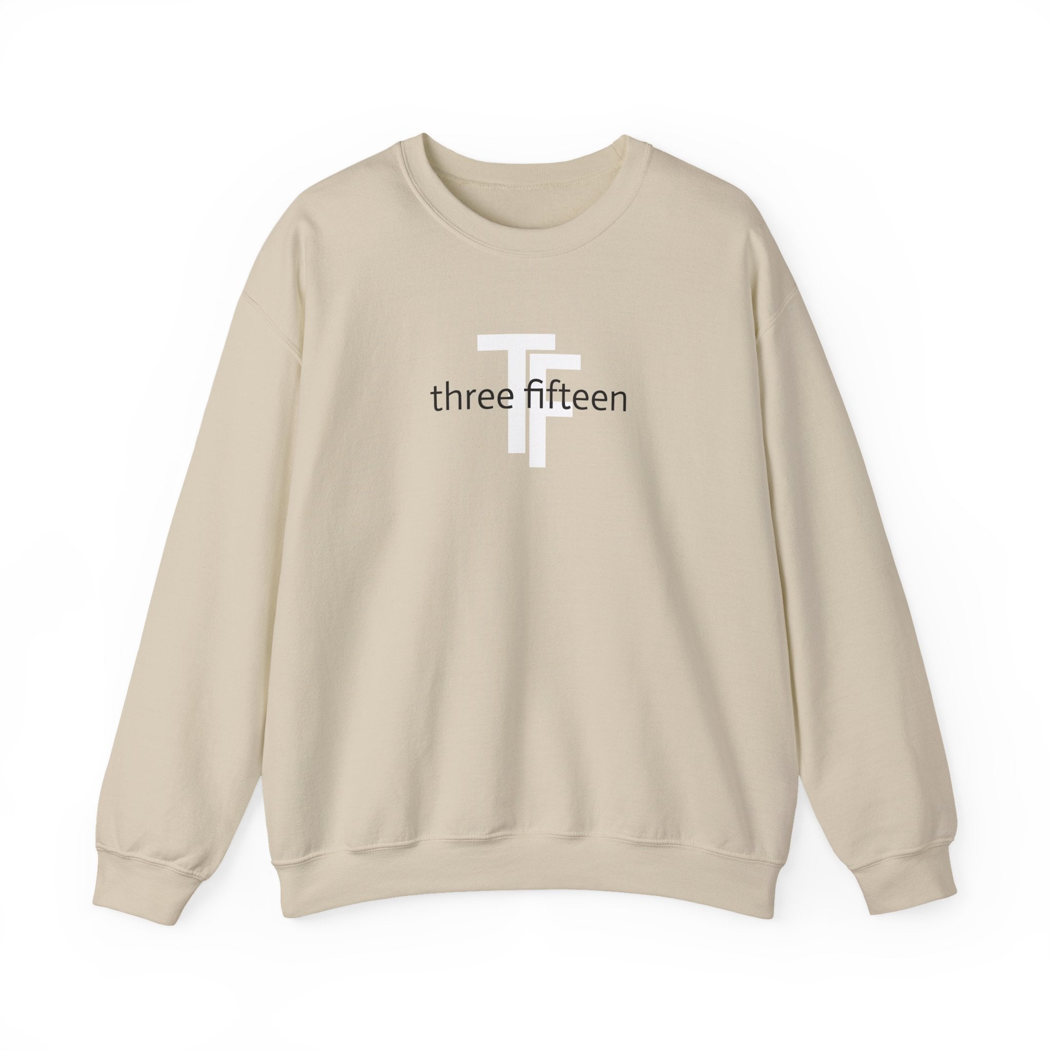 15 - Minimal TF three fifteen overlay Logo Sweatshirt — Casual Unisex Crewneck