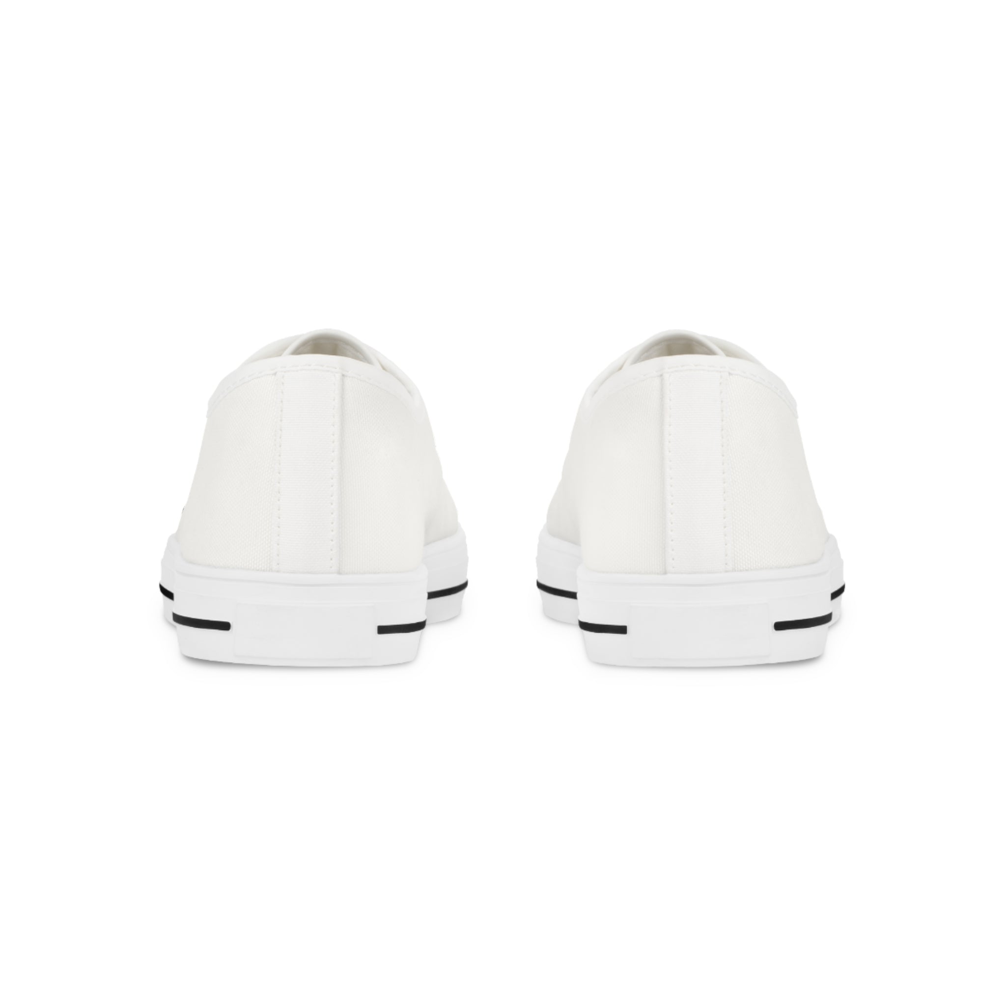 31 - Men’s White Low Top Sneakers with '315' Minimal Side Print — Men's Casual Canvas Shoes