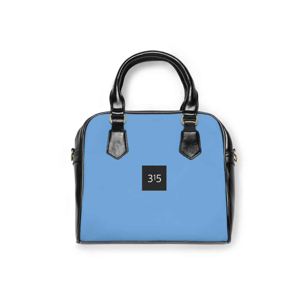 Classic White Shoulder Handbag with Minimal '315' Square Logo — Chic Everyday Tote