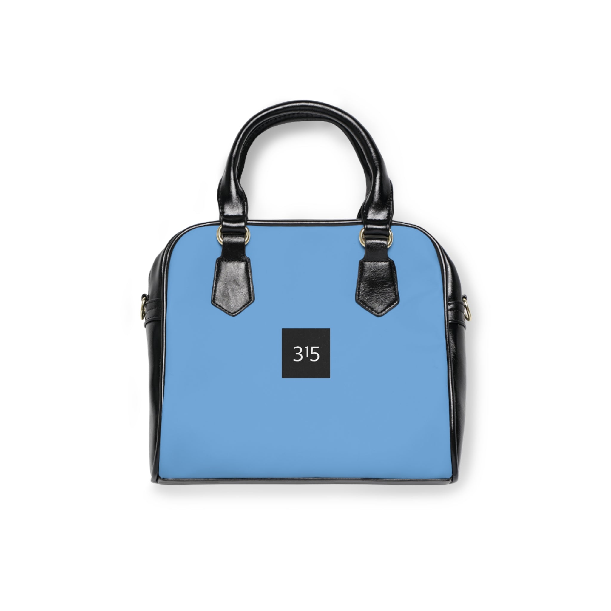Classic White Shoulder Handbag with Minimal '315' Square Logo — Chic Everyday Tote