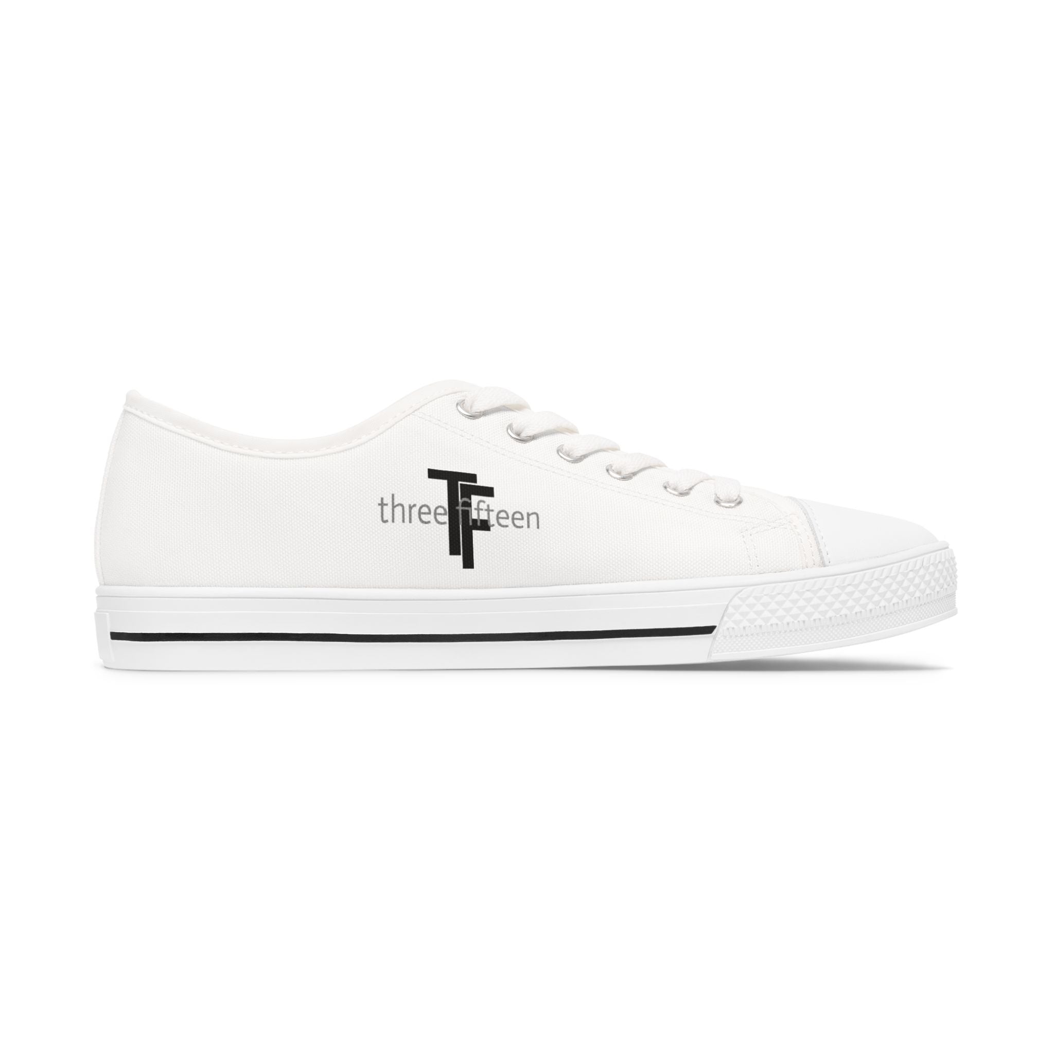 31 - Women's Low Top Sneakers TF — Minimal Grey Canvas Shoes with '315' Side Print
