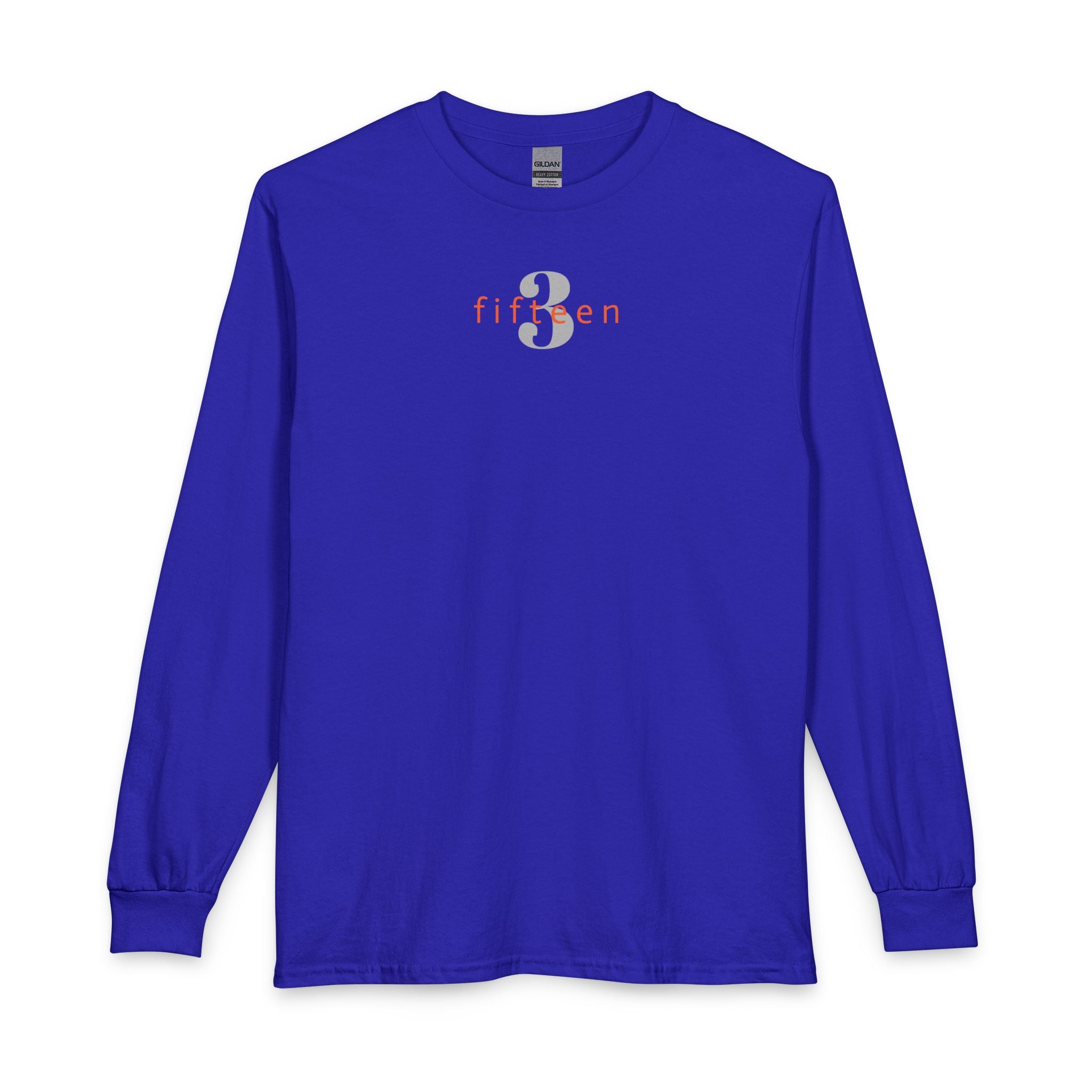 12 - Multi Colors Gildan 3 Fifteen Logo Long Sleeve Shirt — Minimal City Code Tee