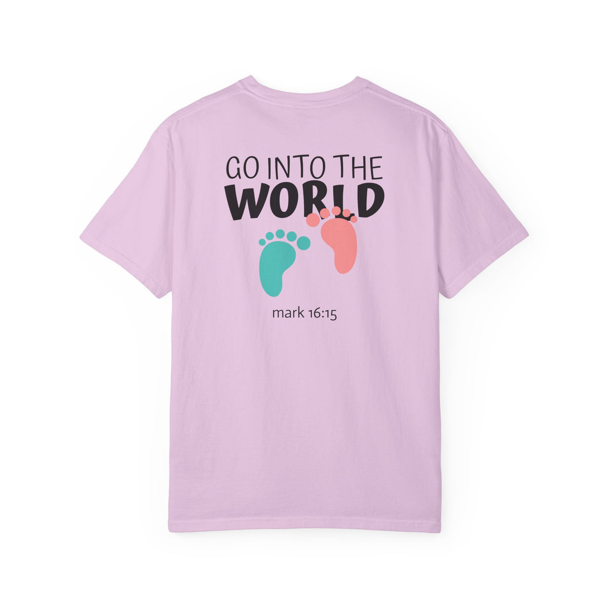 01 - Multi Colors “Go Into the World” Graphic T-Shirt