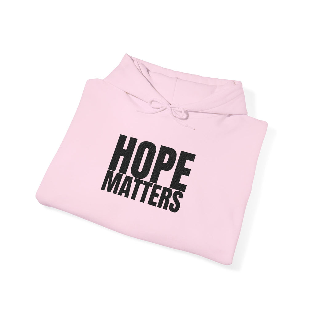 Multi Color - Hope Matters - Hoodie — Minimal Black Square Anchor Logo Pullover