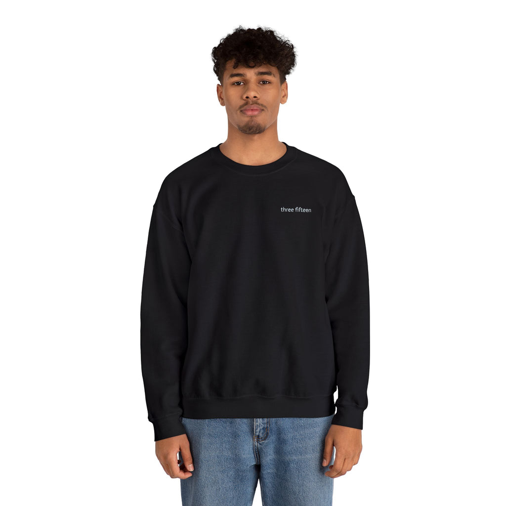 15 - Three Fifteen Embroidered Crewneck Sweatshirt — Minimal Graphic Pullover