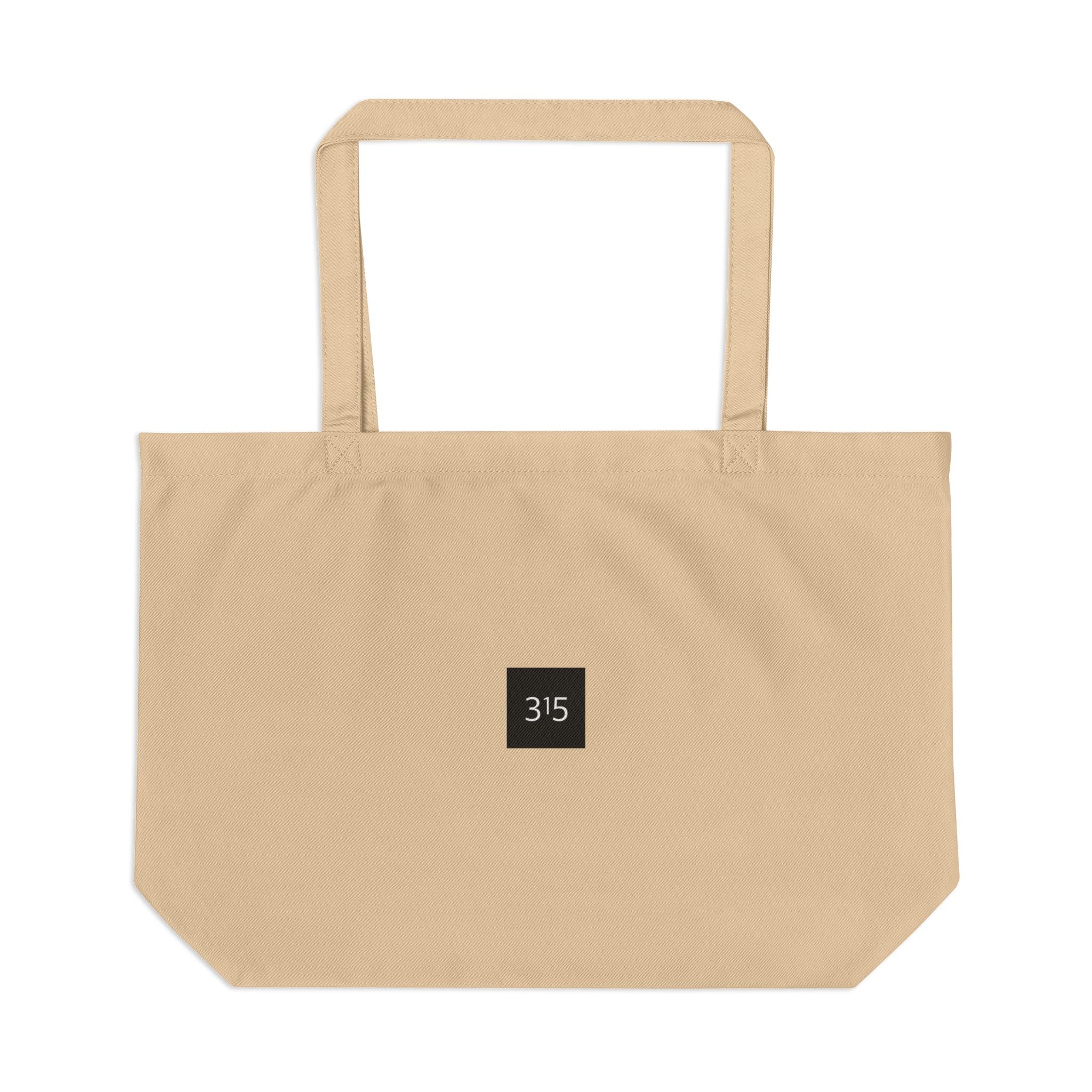 Large Eco-Friendly Tote Bag with Inspirational Quote